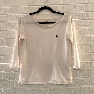 Polo Ralph Lauren Classic Boat Neck Cotton Top